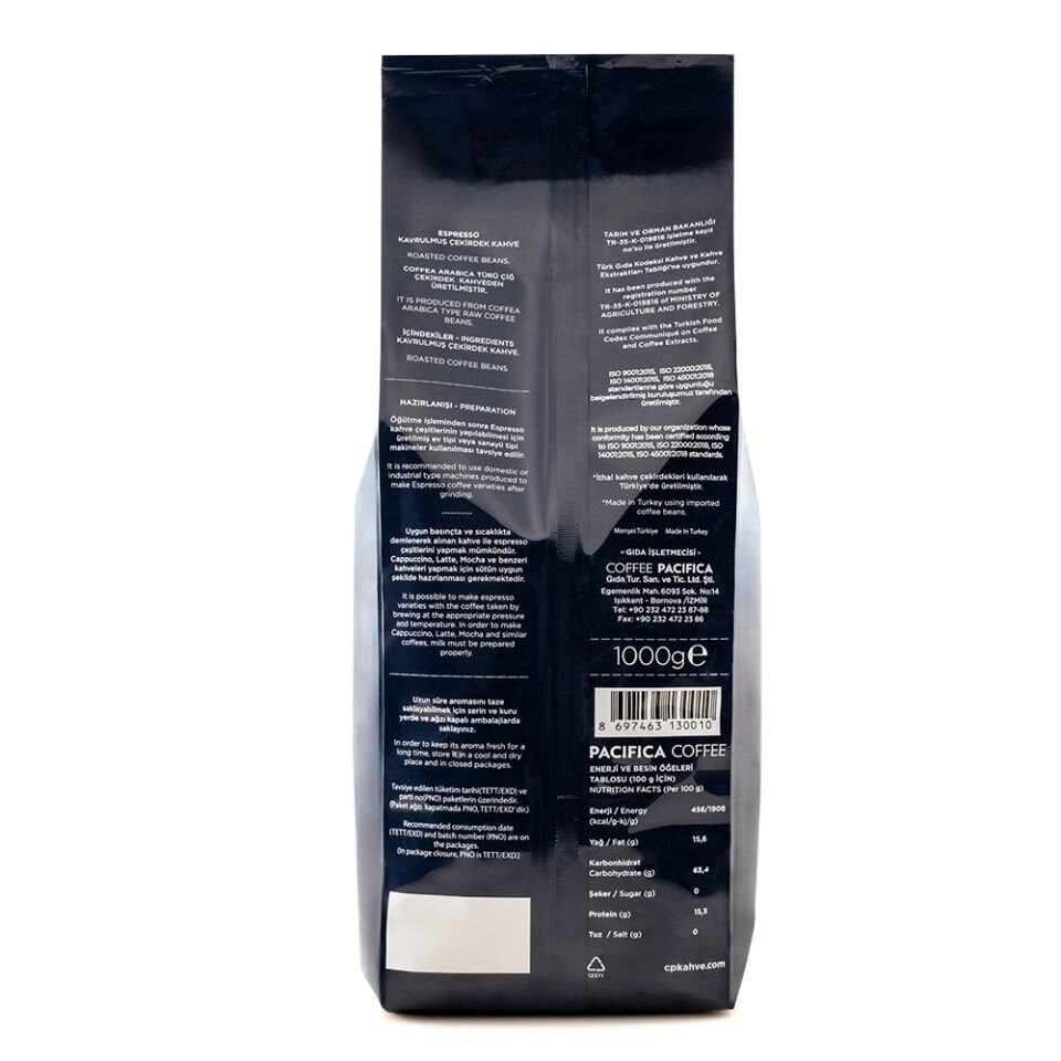 Coffee Pacifica Espresso Çekirdek Kahve (1000 gr)