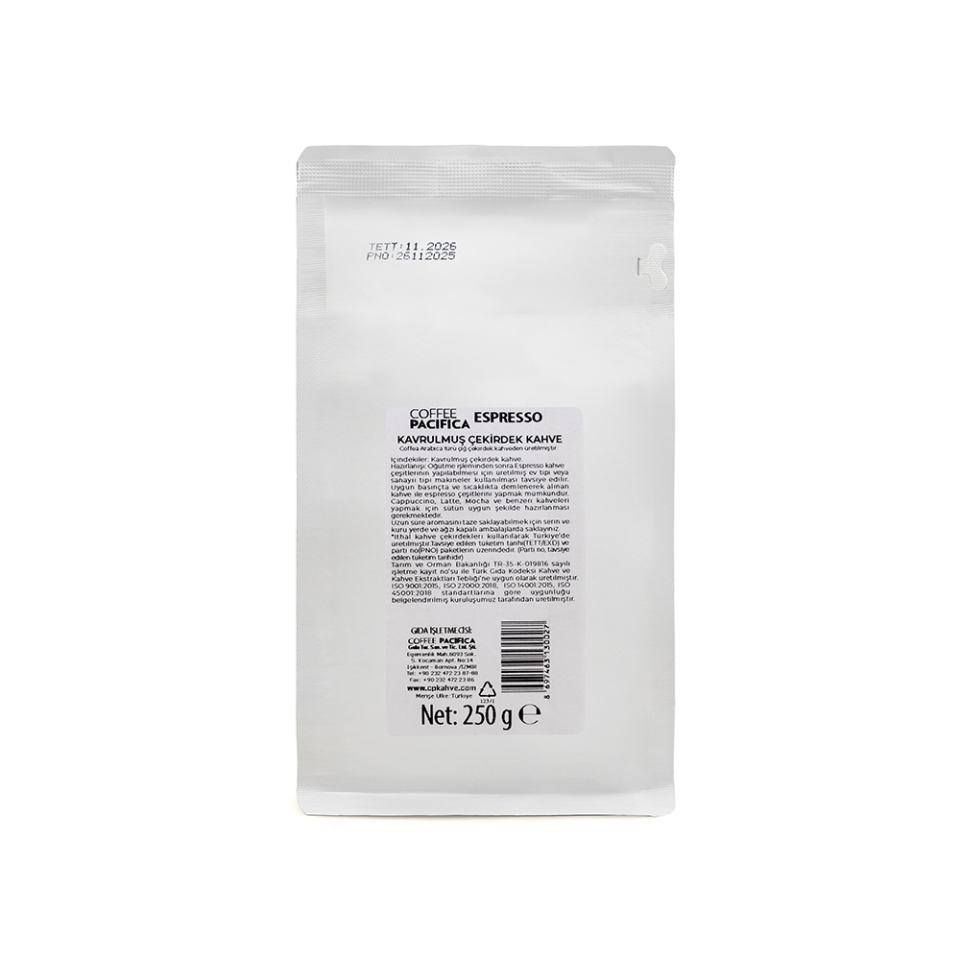 Coffee Pacifica Espresso Çekirdek Kahve (250 gr)
