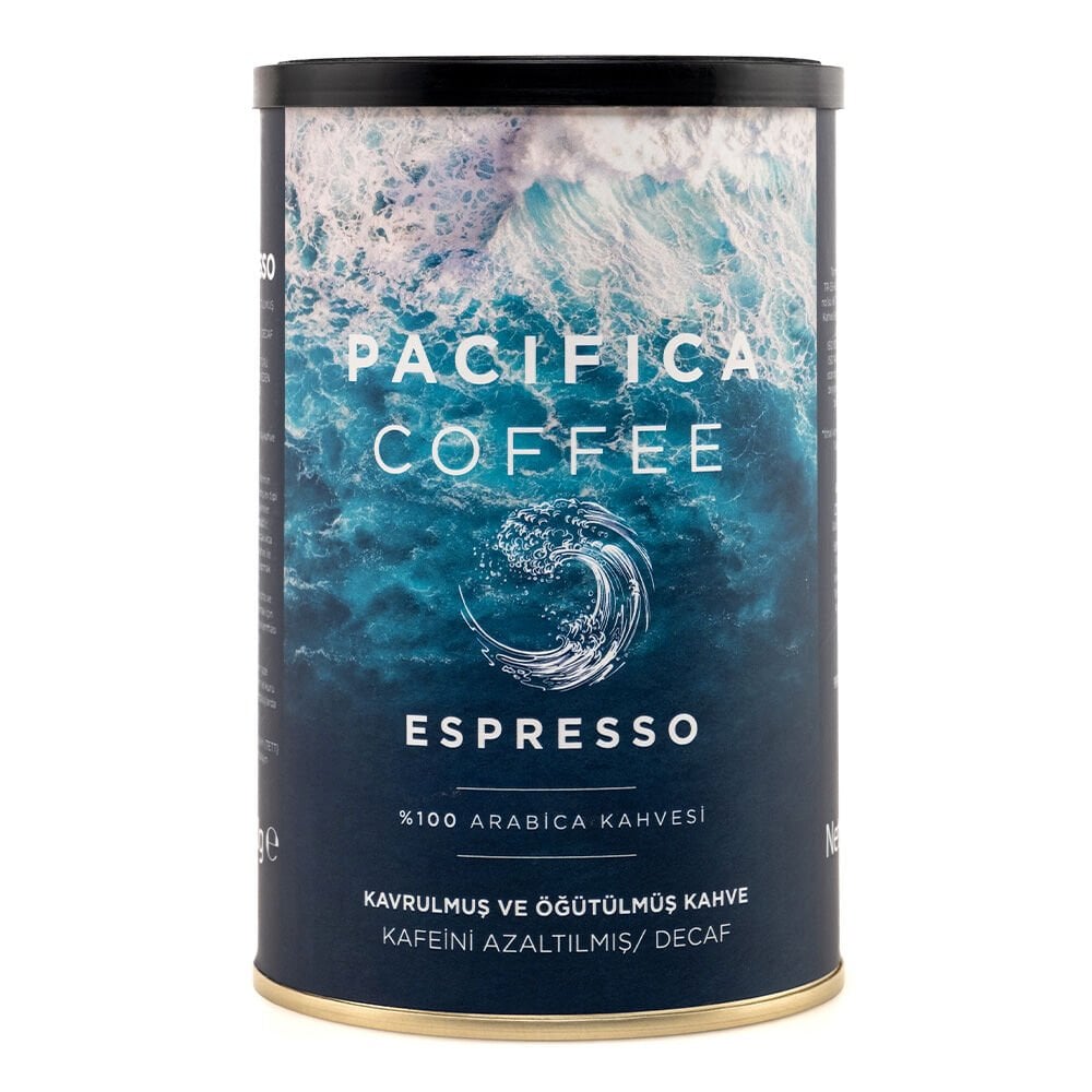 Coffee Pacifica Espresso Decaf Öğütülmüş Kahve (250 gr Teneke Kutu)