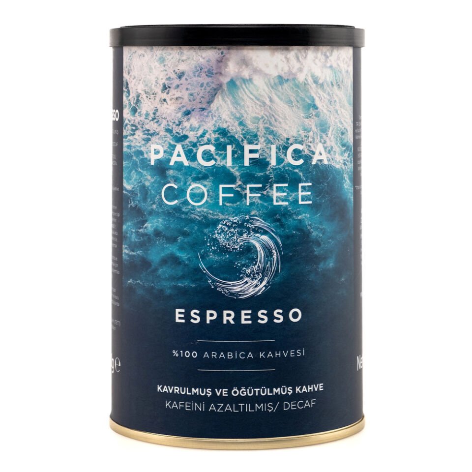 Coffee Pacifica Espresso Decaf Öğütülmüş Kahve (250 gr Teneke Kutu)