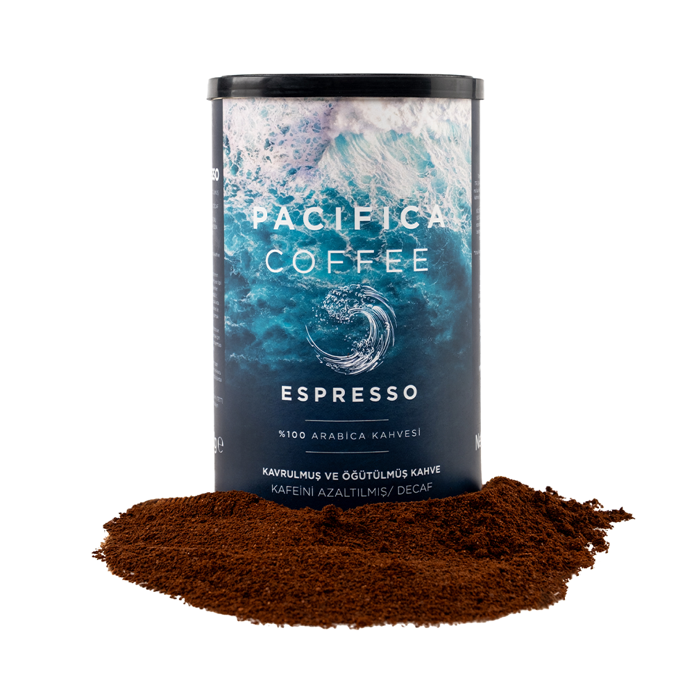 Coffee Pacifica Espresso Decaf Öğütülmüş Kahve (250 gr Teneke Kutu)