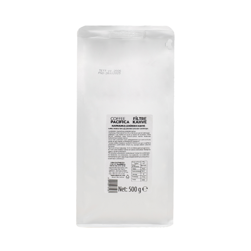 Coffee Pacifica Filtre Kahve Çekirdeği (500 gr Poşet)