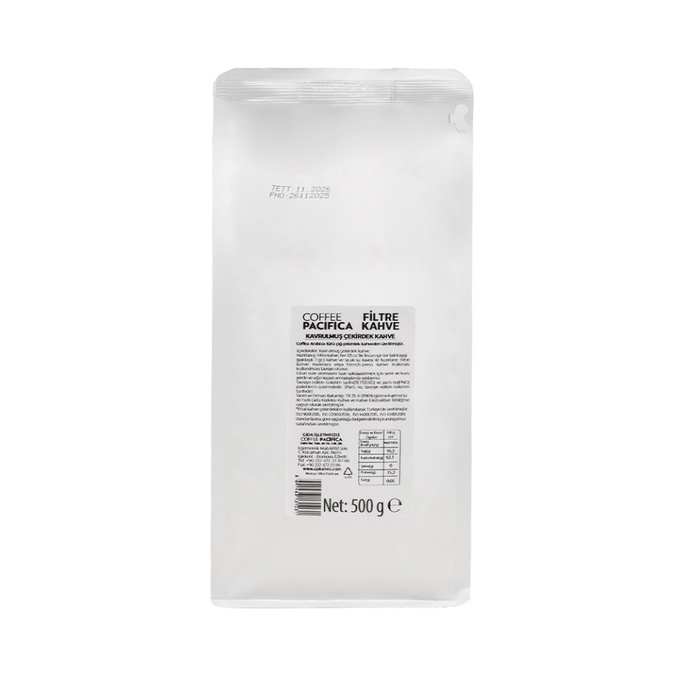 Coffee Pacifica Filtre Kahve Çekirdeği (500 gr Poşet)
