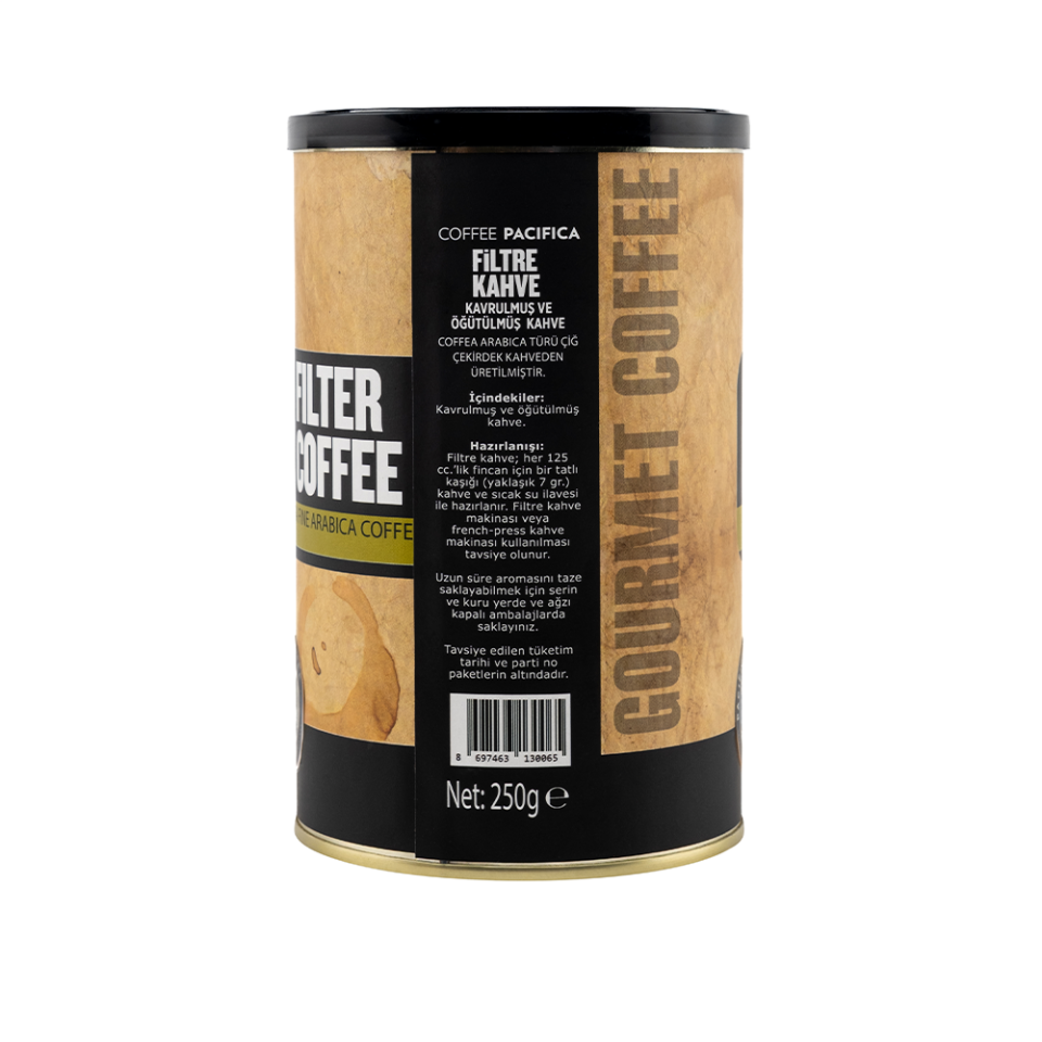 Coffee Pacifica Decaf Öğütülmüş Filtre Kahve (250 gr Teneke)