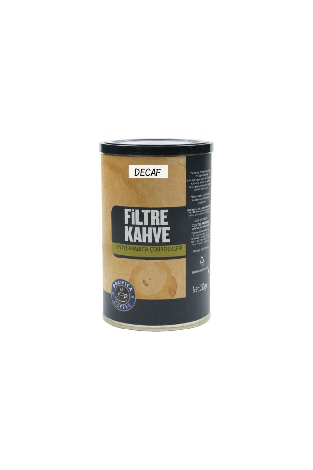 Pacifica Coffee Filtre Kahve Decaf Öğütülmüş (250 gr Teneke)