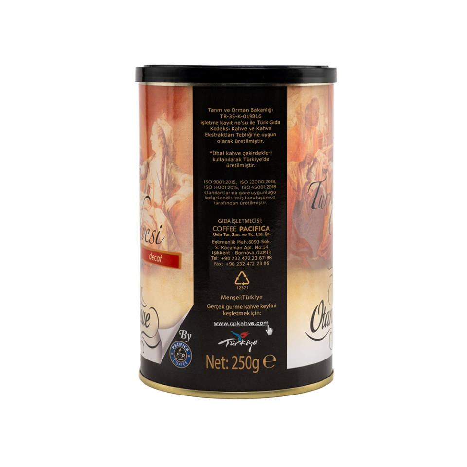 Coffee Pacifica Decaf Öğütülmüş Türk Kahvesi (250 gr)