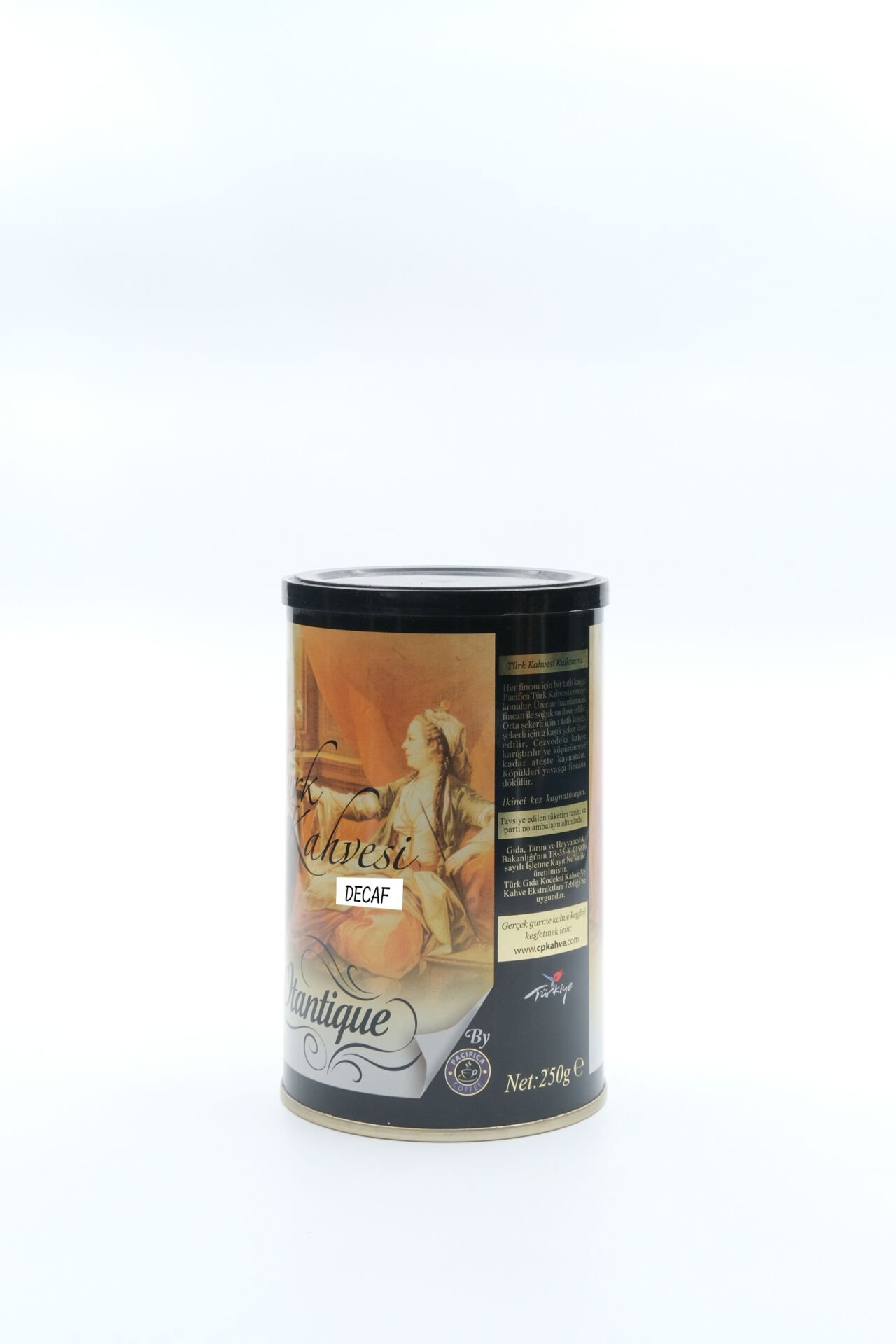 Pacifica Coffee Türk Kahvesi Decaf Öğütülmüş (250 gr Teneke)