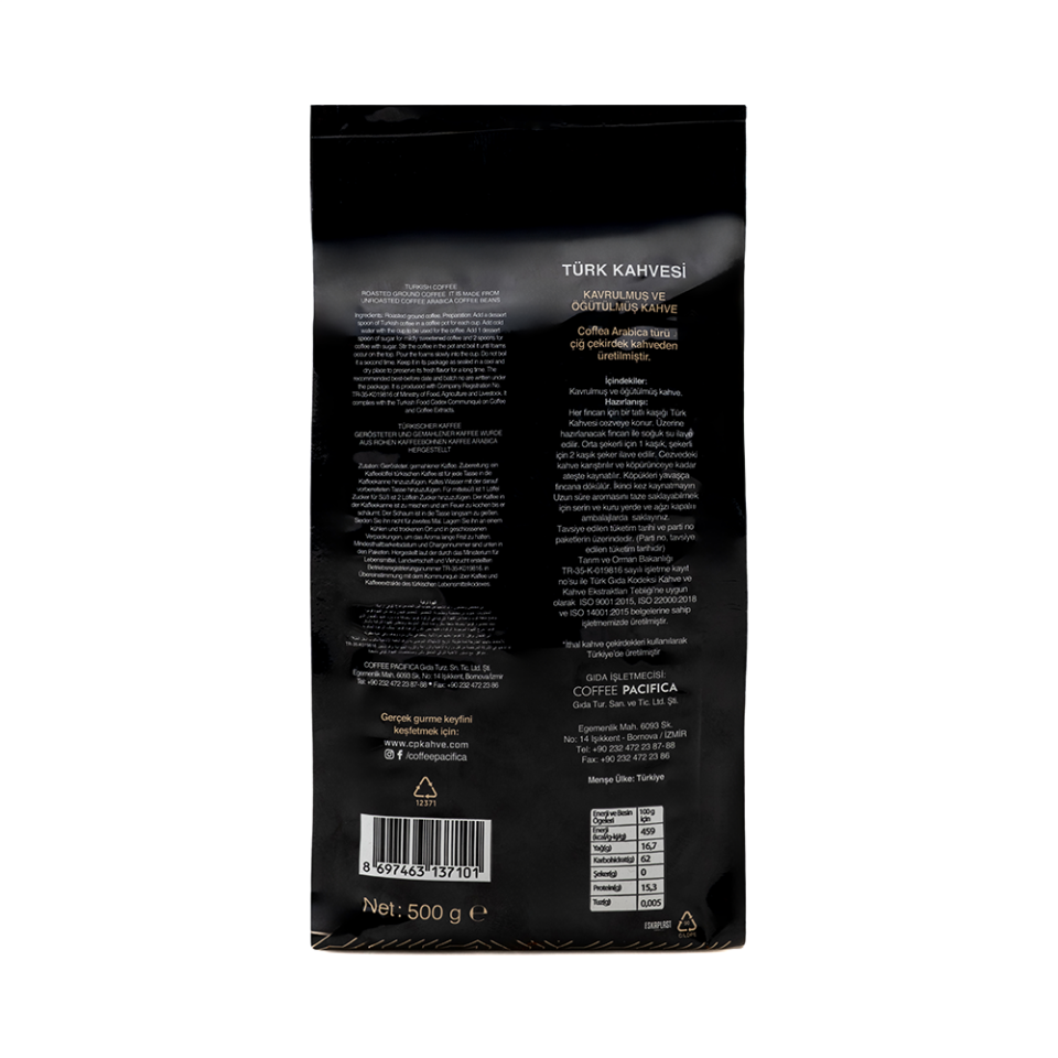 Coffee Pacifica Orta Kavrum Türk Kahvesi (500 gr)