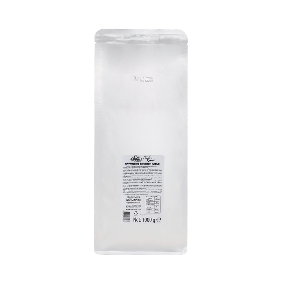 Coffee Pacifica Orta Kavrum Türk Kahvesi Çekirdeği (1000 gr)