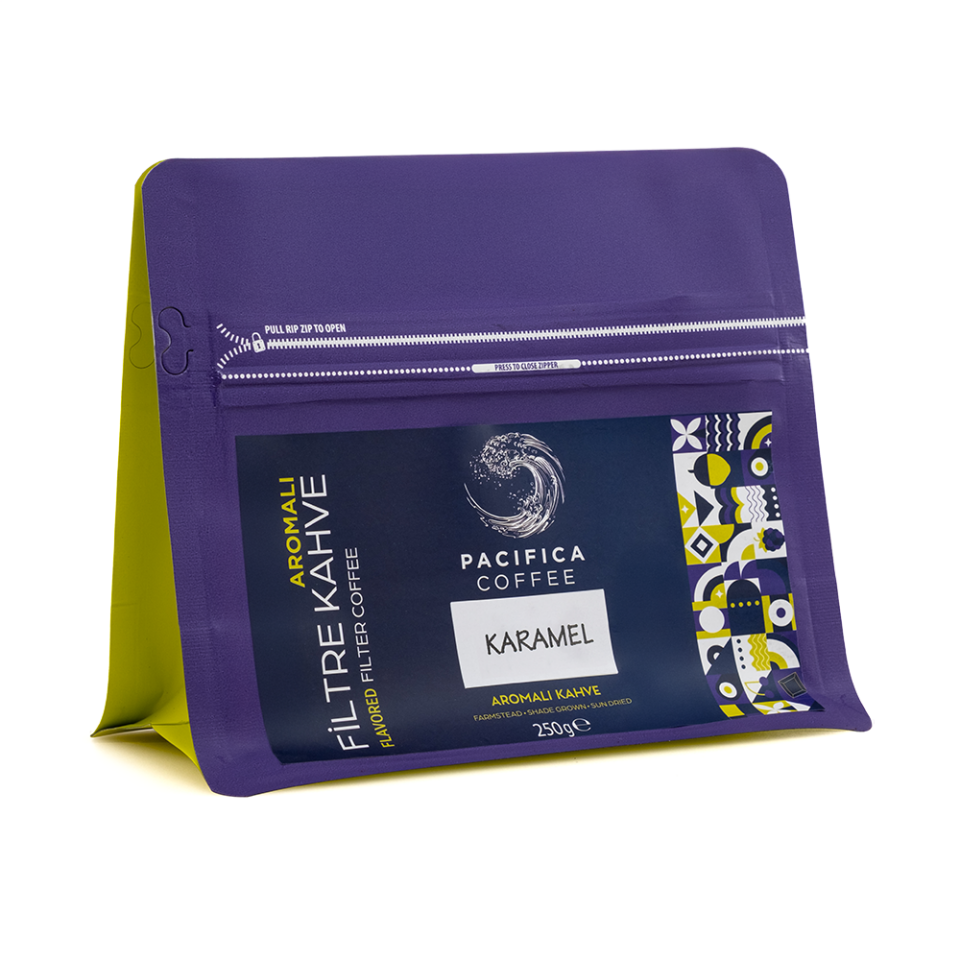 Pacifica Coffee Karamel Aromalı Filtre Kahve (250 gr Poşet)