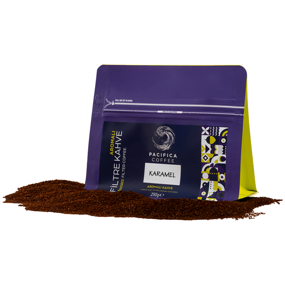 Pacifica Coffee Karamel Aromalı Filtre Kahve (250 gr Poşet)