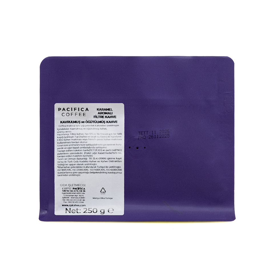 Coffee Pacifica Karamel Aromalı Filtre Kahve (250 gr)