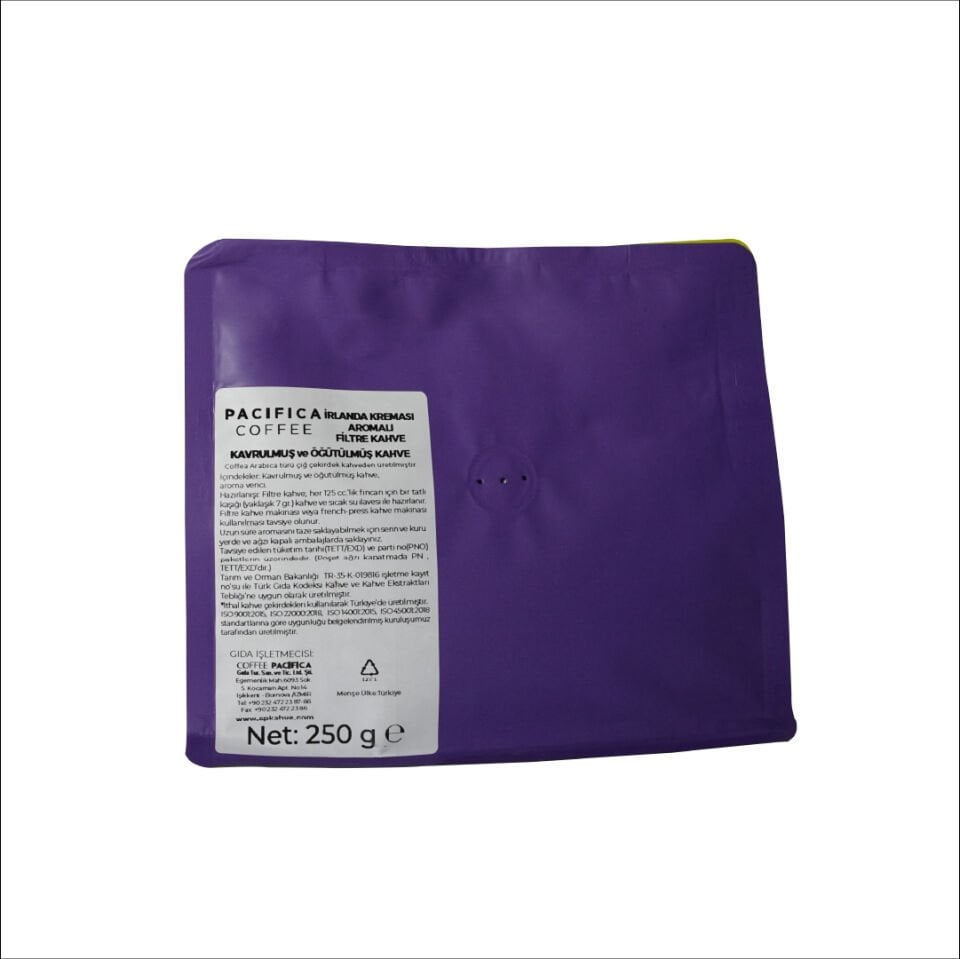 Pacifica Coffee Irish Cream Aromalı Kahve (250 gr Poşet)