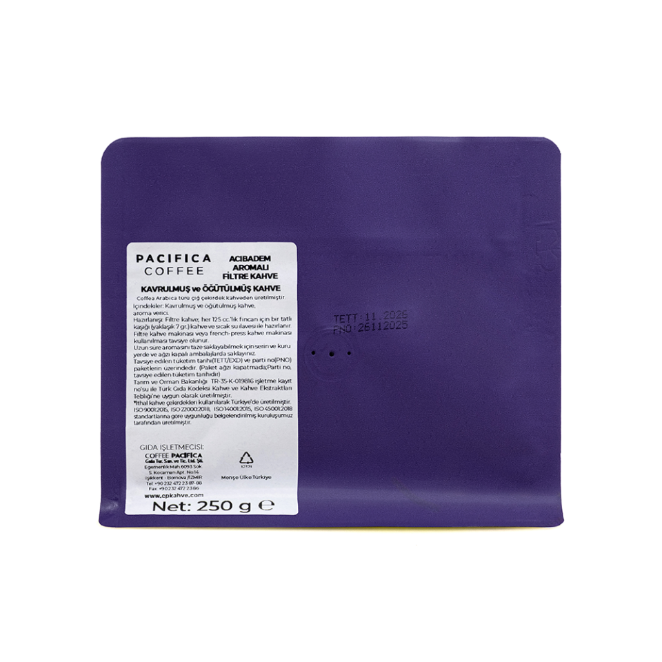 Pacifica Coffee Amaretto Aromalı Filtre Kahve (250 gr)