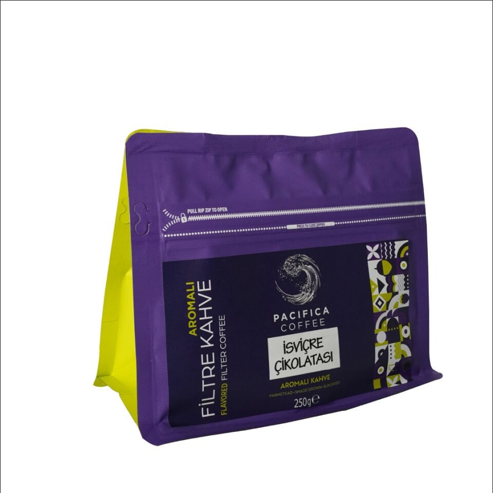 Pacifica Coffee Swiss Chocolate Aromalı Kahve (250 gr Poşet)