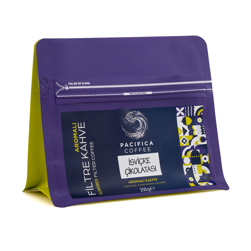 Pacifica Coffee Swiss Chocolate Aromalı Kahve (250 gr Poşet)