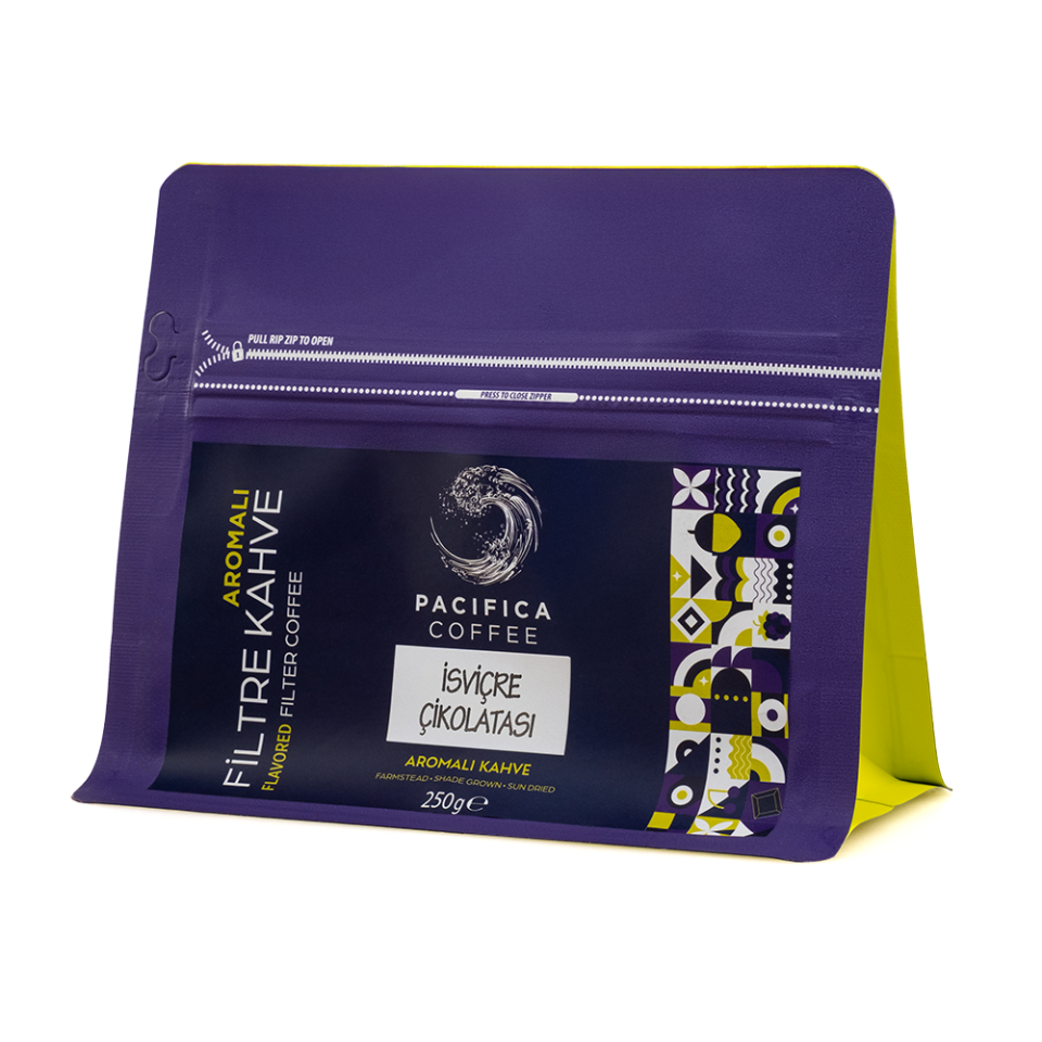 Pacifica Coffee Swiss Chocolate Aromalı Kahve (250 gr Poşet)