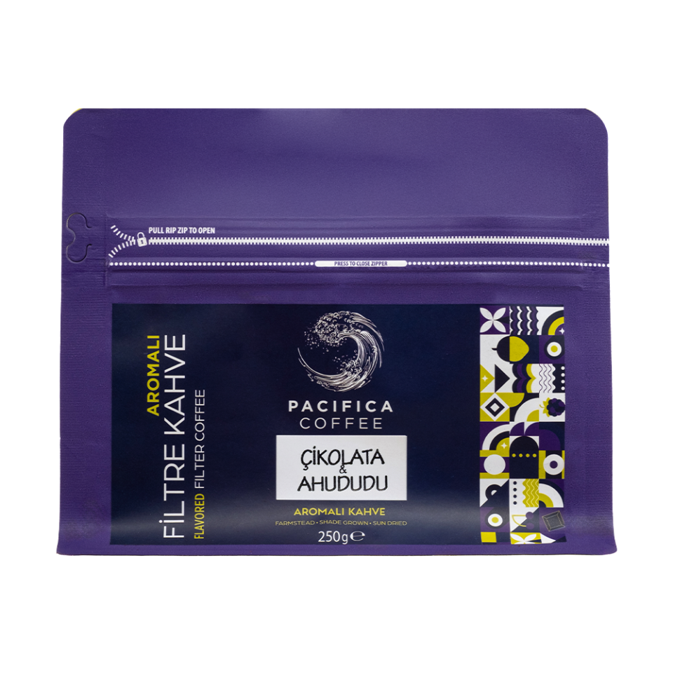 Pacifica Coffee Choco Raspberry Aromalı Filtre Kahve (250 gr Poşet)