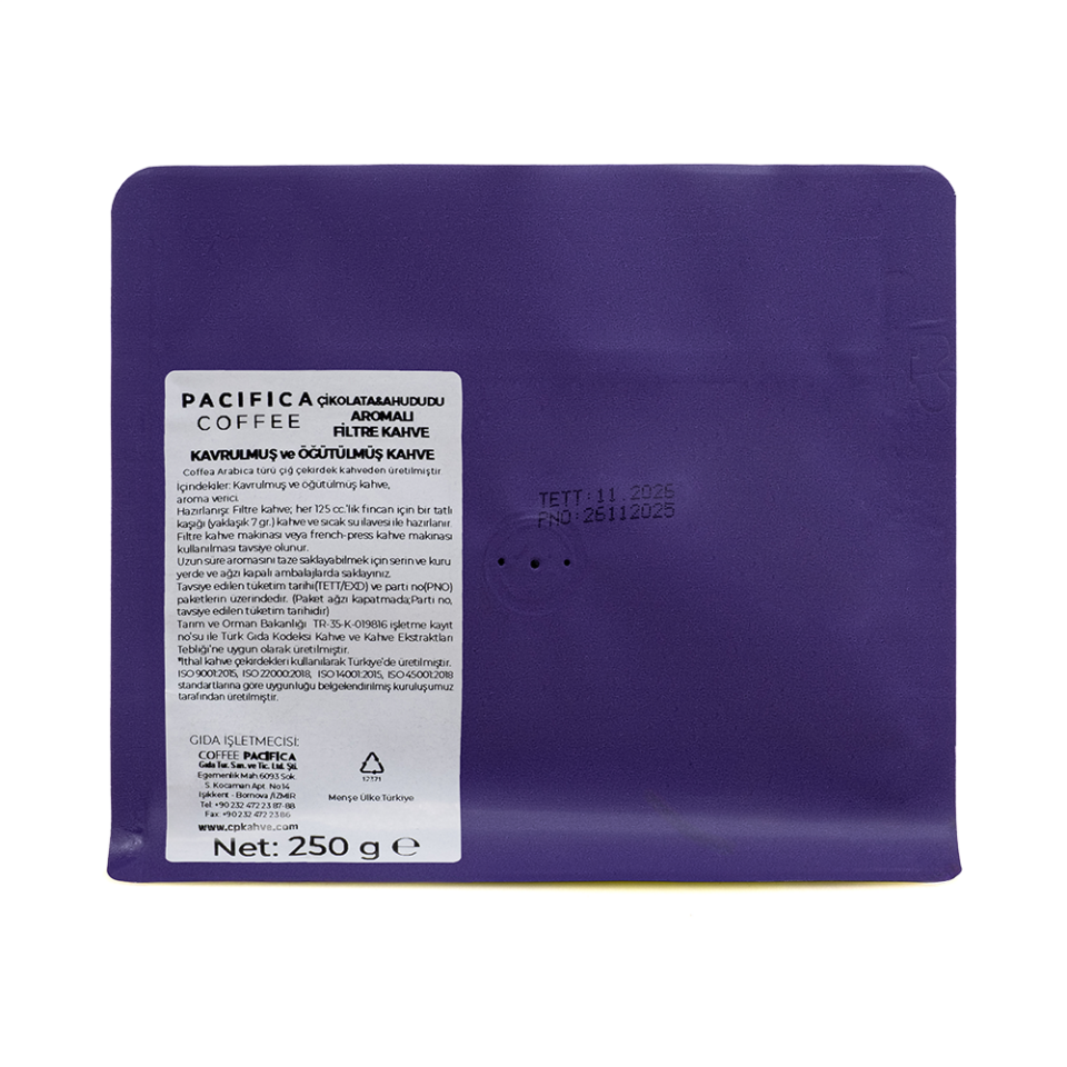 Pacifica Coffee Choco Rasperry Aromalı Kahve (250 gr Poşet)