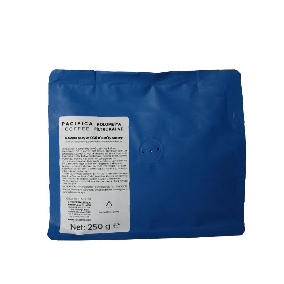 PACIFICA COFFEE ORJİN KAHVE ÖĞT.PŞT.250 GR - COLOMBIA