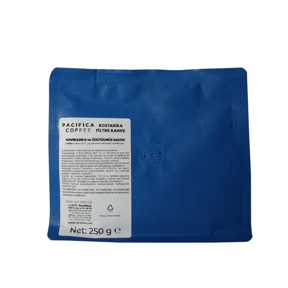 PACIFICA COFFEE ORJIN KAHVE ÖĞT.250 GR - COSTA RICA