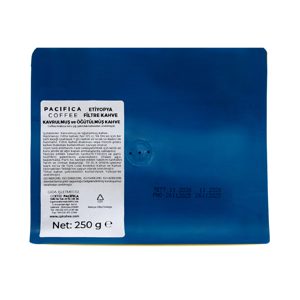 Pacifica Coffee Ethiopia Origin Kahve Öğütülmüş (250 gr)