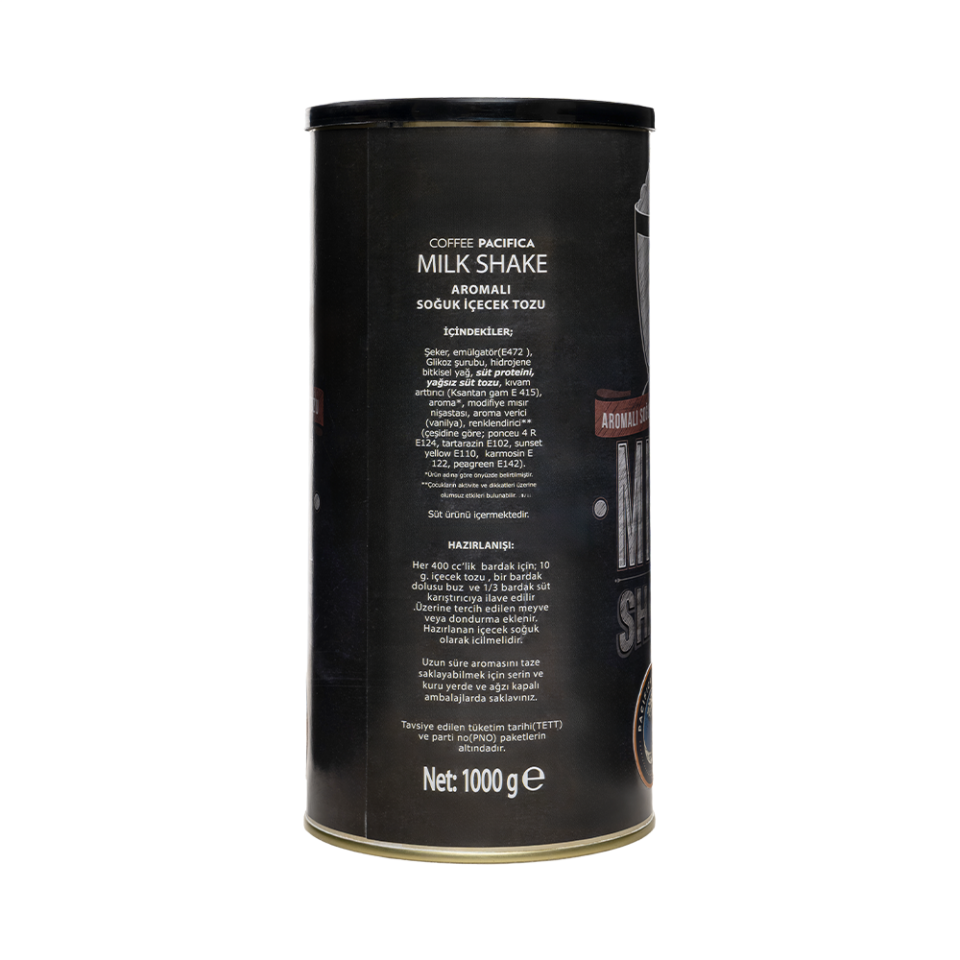 Pacifica Coffee Milk Shake Çilekli Toz Karışım (1000 gr Teneke)