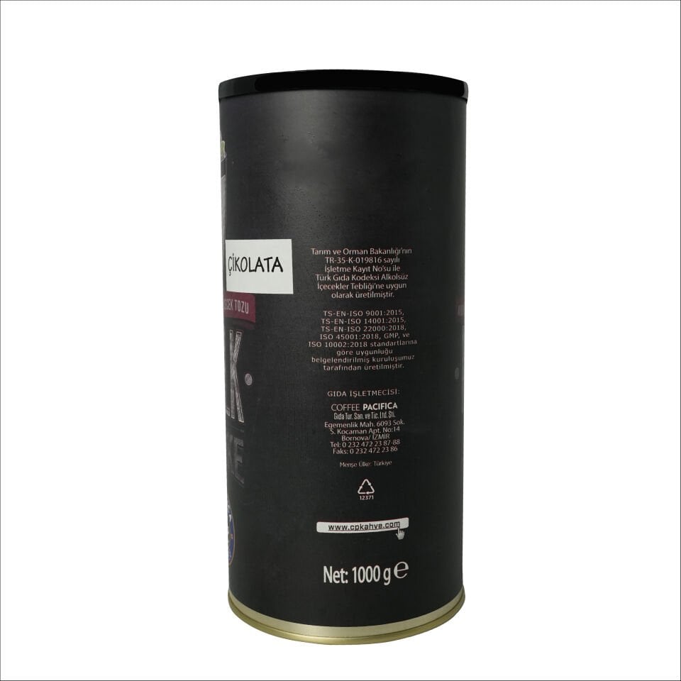 Pacifica Coffee Milk Shake Çikolata Toz Karışım (1000 gr - Teneke)