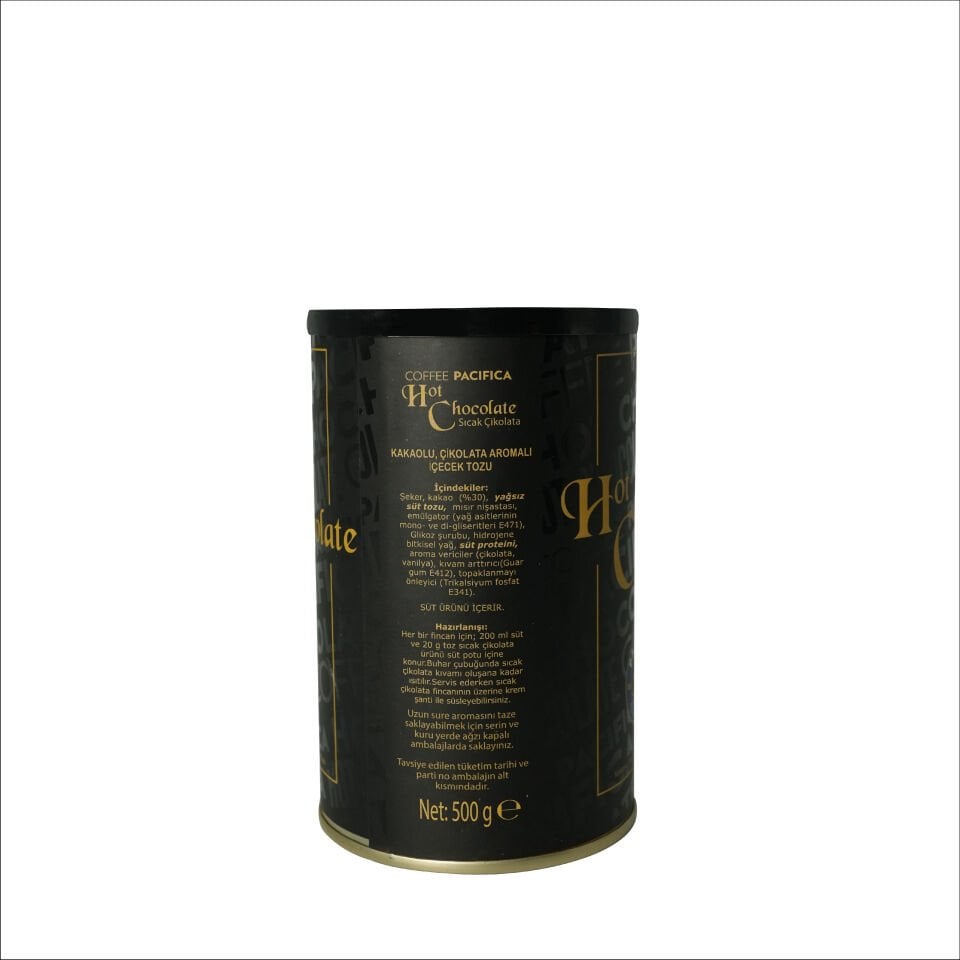 Pacifica Coffee Sıcak Çikolata Toz Karışım (500 gr-Teneke)
