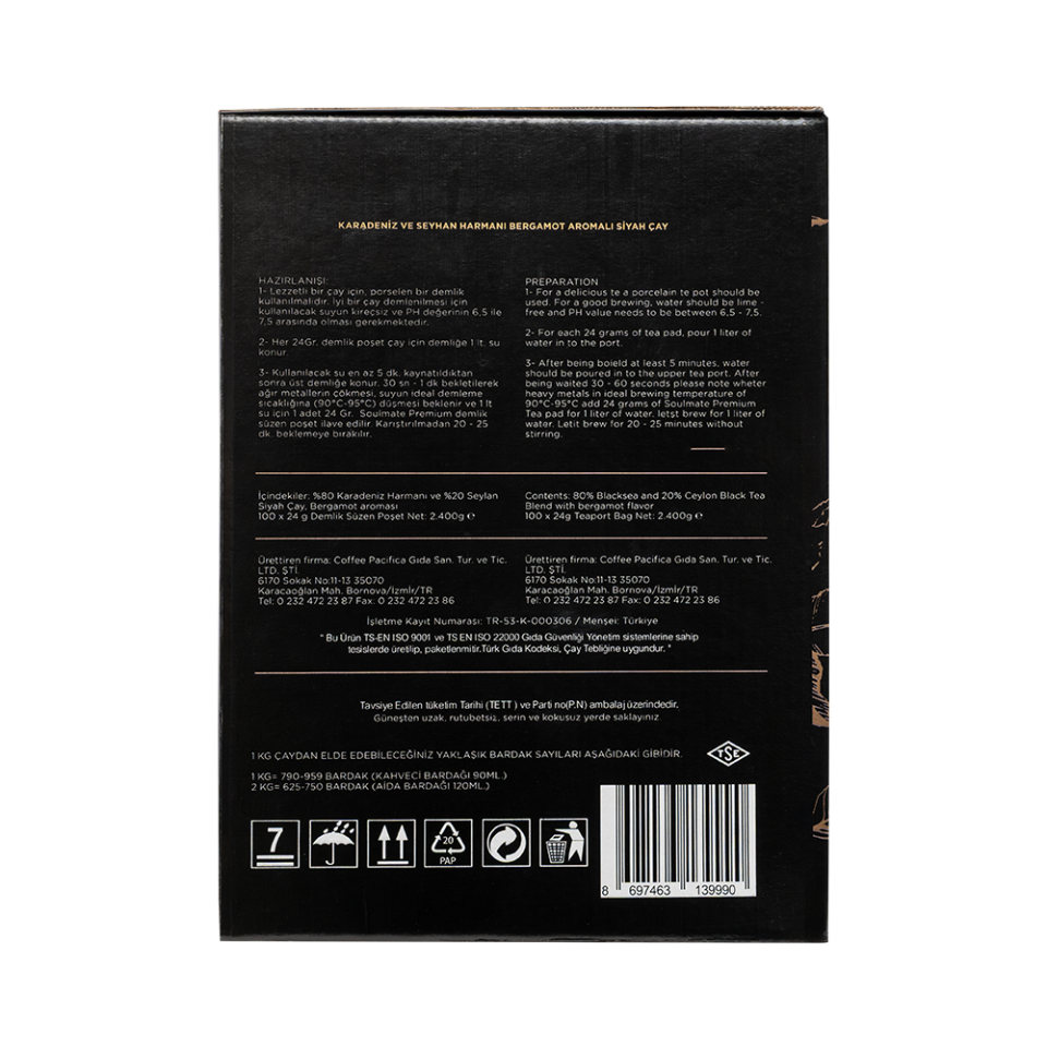 Coffee Pacifica Demlik Poşet Çay (100 Adet)