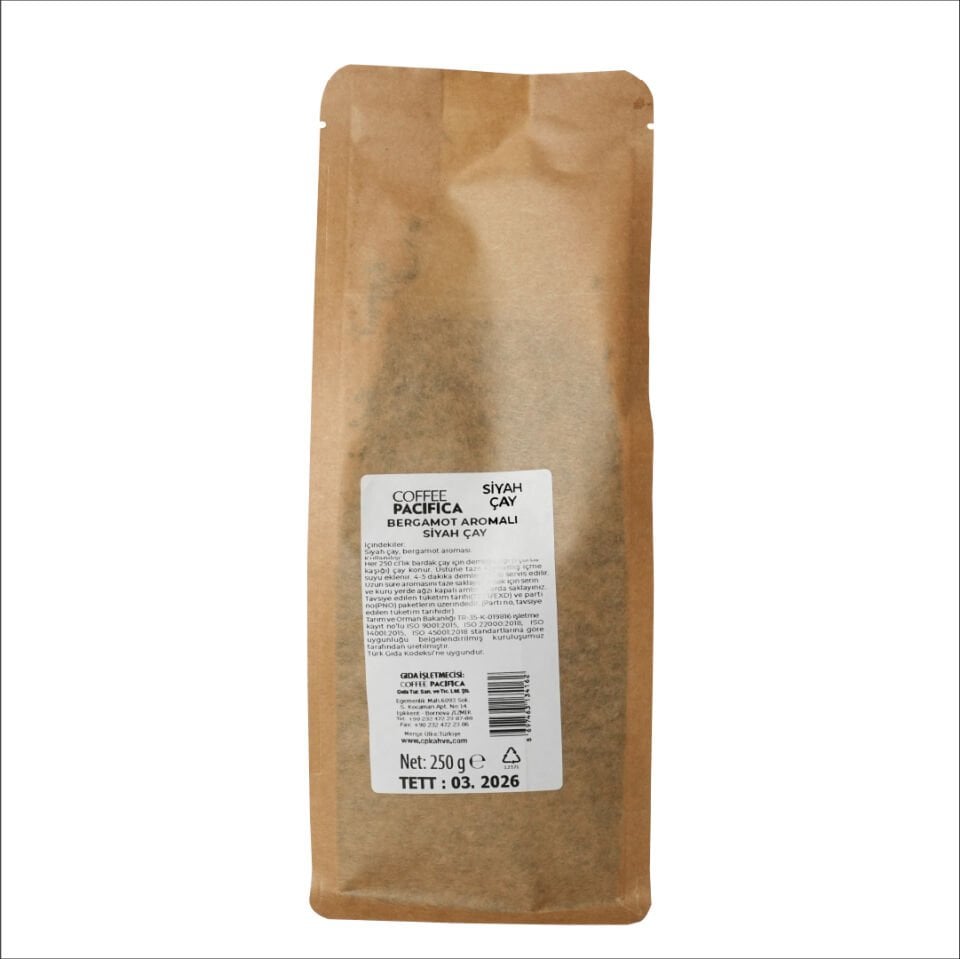 PACIFICA COFFEE ÇAY SİYAH EARL GREY PŞT. 250 GR