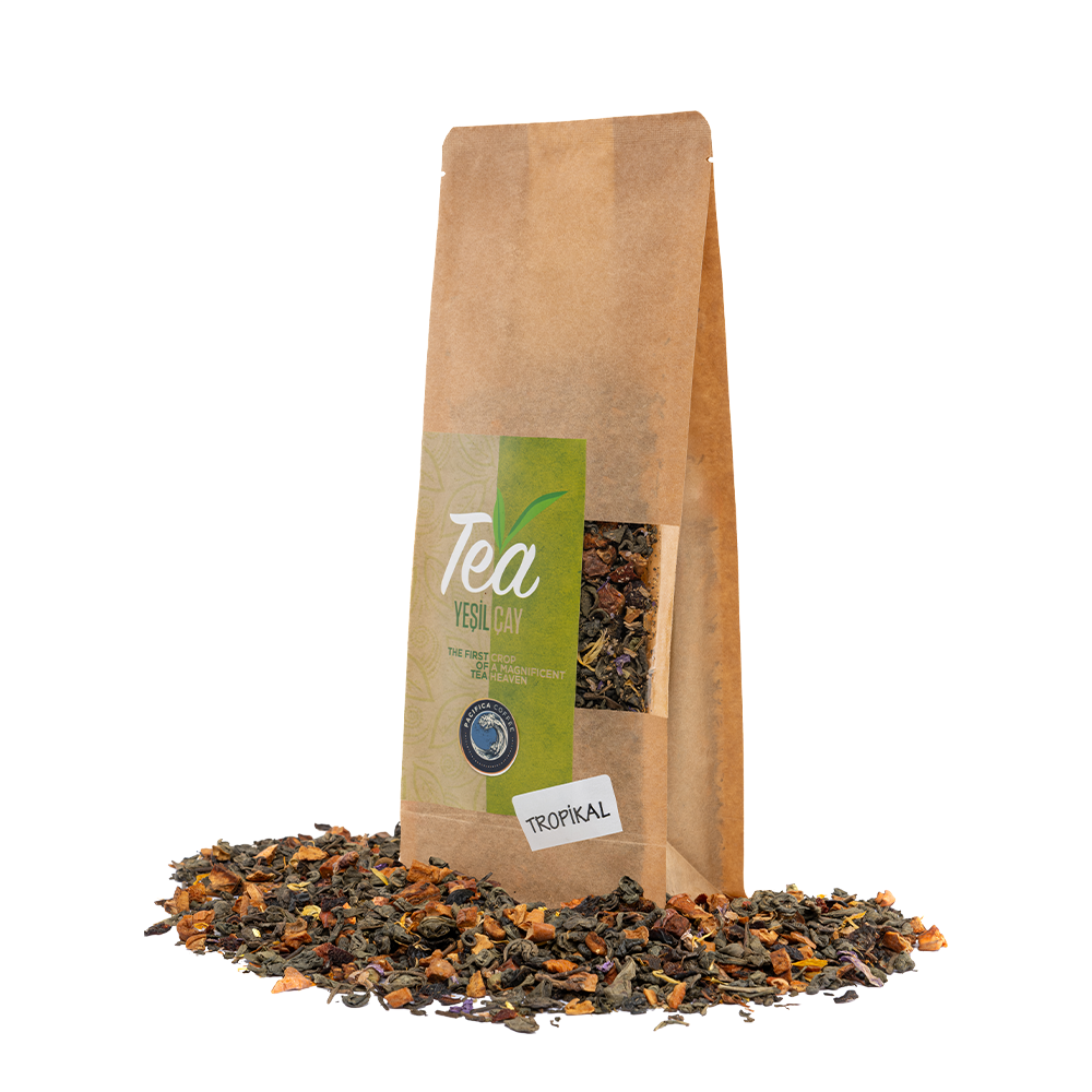 Coffee Pacifica Tropikal Meyve Aromalı Yeşil Çay (250 gr)