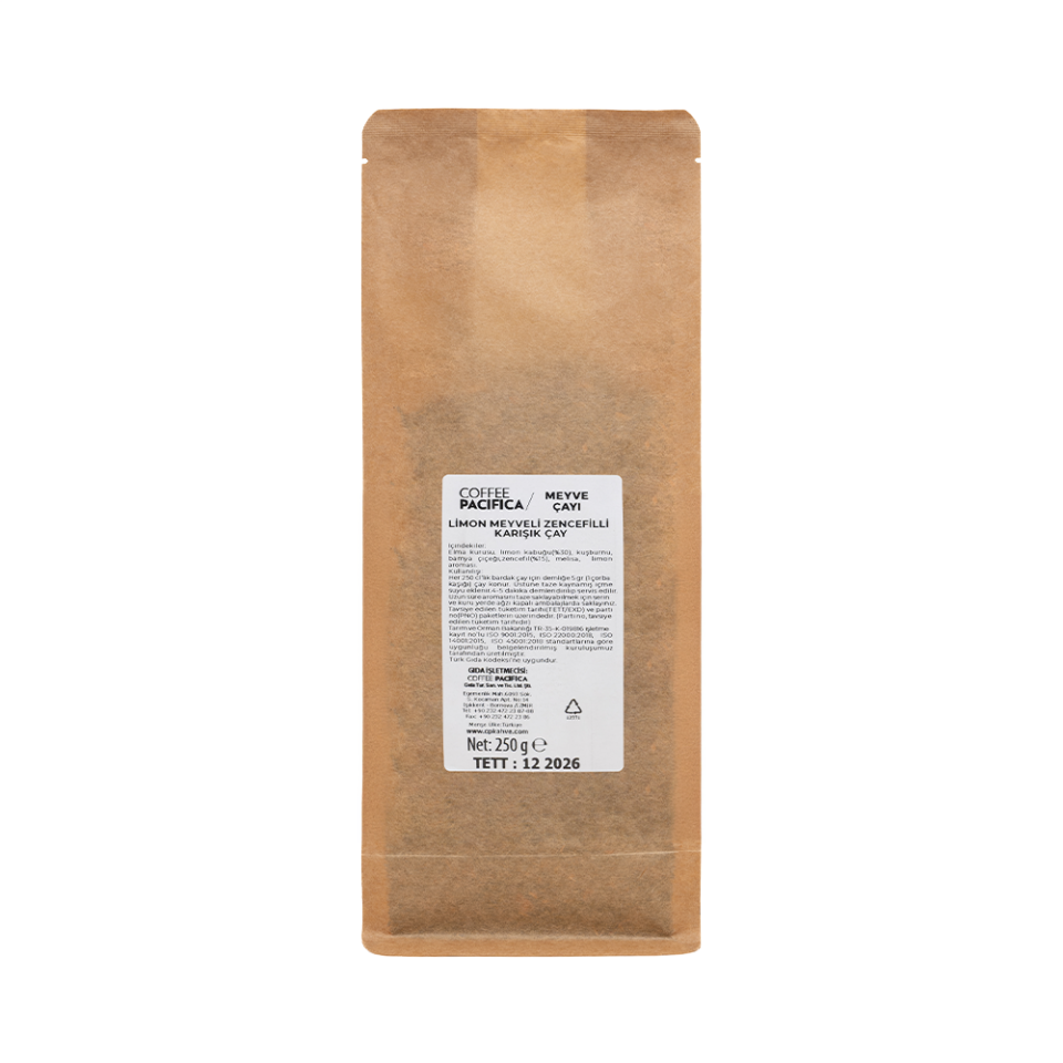 Pacifica Coffee Limon & Zencefil Çayı (250 gr - Poşet)