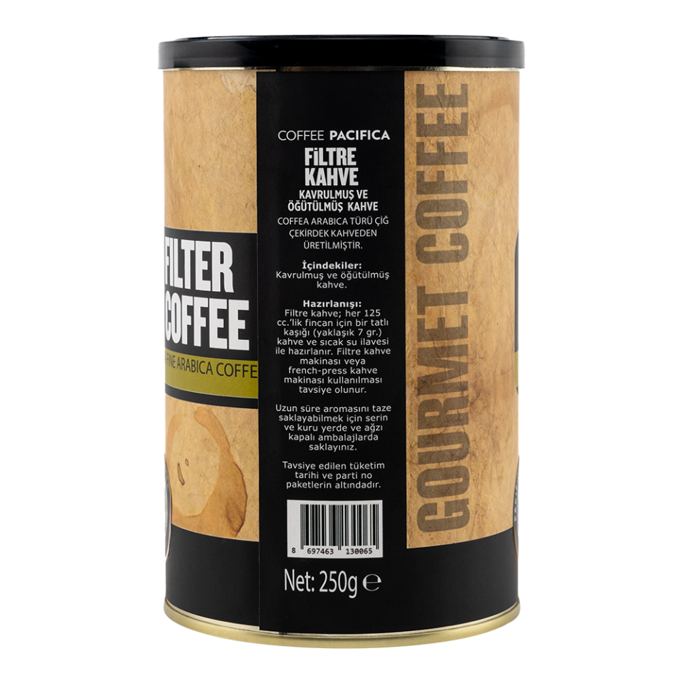 Coffee Pacifica Öğütülmüş Filtre Kahve (250 gr Teneke)